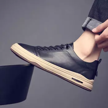 Кеды мужские, обувь для скейтбординга низкая хаки/коричневый Oceania Roo