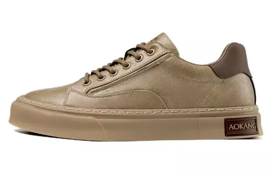 Кеды мужские, обувь для скейтбординга низкая хаки Aokang