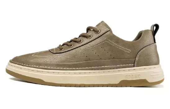 Кеды мужские, обувь для скейтбординга низкая хаки Aokang