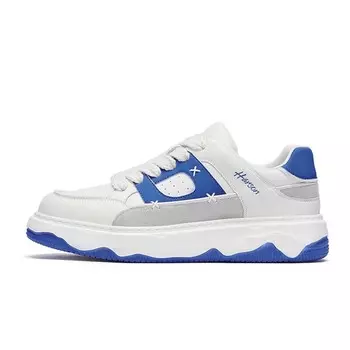 Кеды мужские, обувь для скейтбординга низкая Harson, белый/черный