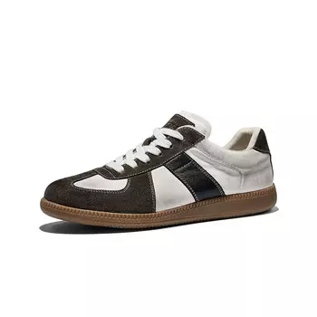 Кеды мужские, обувь для скейтбординга низкая Hautton, белый/коричневый