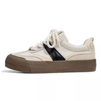 Кеды мужские, обувь для скейтбординга низкая Huanqiu, бежевый/коричневый