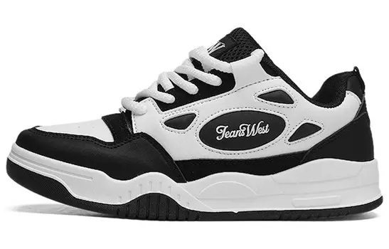 Кеды мужские, обувь для скейтбординга низкая Jeanswest, белый/черный