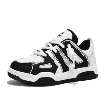 Кеды мужские, обувь для скейтбординга низкая K-Bird, черный/белый