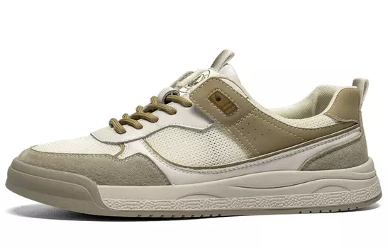 Кеды мужские, обувь для скейтбординга низкая Leaveland, цвет White/Khaki