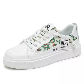 Кеды мужские, обувь для скейтбординга низкая Locke, белый/зеленый