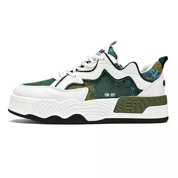 Кеды мужские, обувь для скейтбординга низкая Locke, белый/зеленый