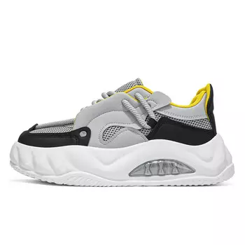 Кеды мужские, обувь для скейтбординга низкая M.M Party, цвет Gray Yellow