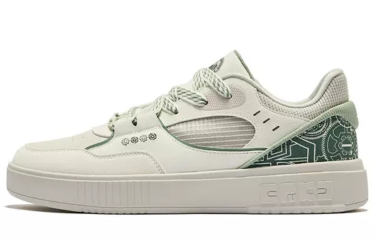 Кеды мужские, обувь для скейтбординга низкая Микрокристаллическая Белый Изумрудный Цвет Erke