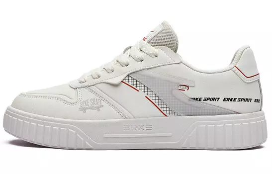 Кеды мужские, обувь для скейтбординга низкая Oak Buds белый/оранжево-красный Erke