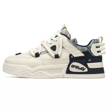 Кеды мужские, обувь для скейтбординга низкая Play Cobbler, бежевый/синий