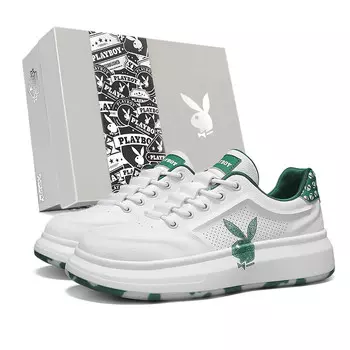 Кеды мужские, обувь для скейтбординга низкая Playboy, белый/черный