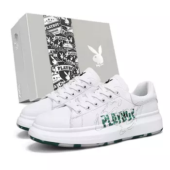 Кеды мужские, обувь для скейтбординга низкая Playboy, цвет White - Youth Style