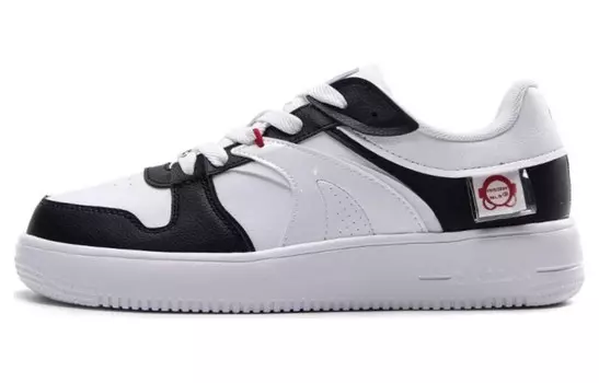 Кеды мужские, обувь для скейтбординга низкая Qiaodan, черный/белый