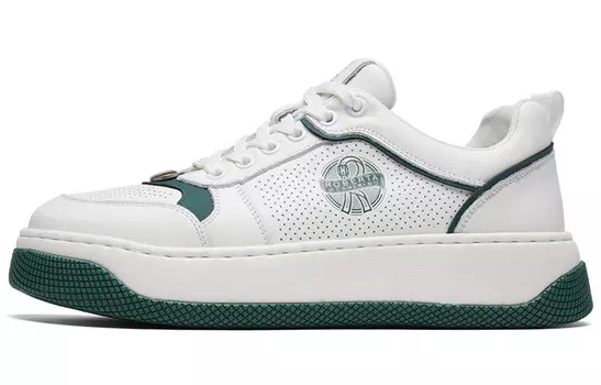 Кеды мужские, обувь для скейтбординга низкая Roberta Di Camerino, белый/зеленый