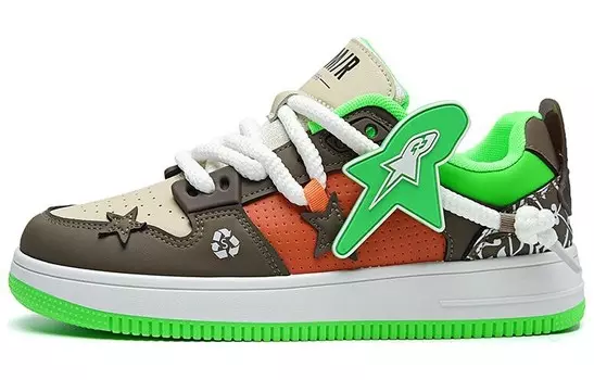 Кеды мужские, обувь для скейтбординга низкая Semir, белый/зеленый