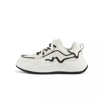 Кеды мужские, обувь для скейтбординга низкая Septwolves, белый/черный