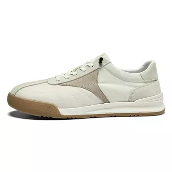 Кеды мужские, обувь для скейтбординга низкая Septwolves, цвет White Green (Standard Leather Shoe Size)