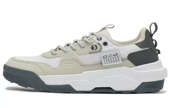 Кеды мужские, обувь для скейтбординга низкая серый/белый 361°