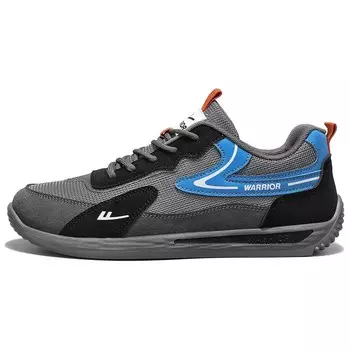 Кеды мужские, обувь для скейтбординга низкая серый/черный/синий Warrior