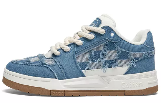 Кеды мужские, обувь для скейтбординга низкая синий Cabbeen