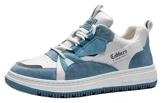 Кеды мужские, обувь для скейтбординга низкая синий/белый Cabbeen