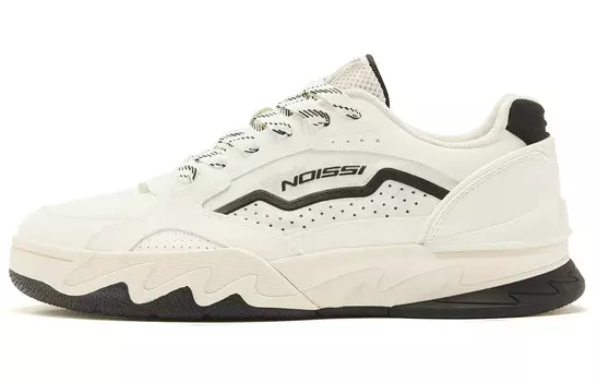 Кеды мужские, обувь для скейтбординга низкая слоновая кость черный Qiaodan