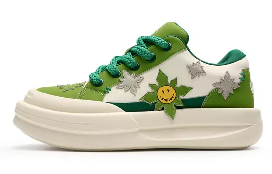 Кеды мужские, обувь для скейтбординга низкая Smiley, белый/черный