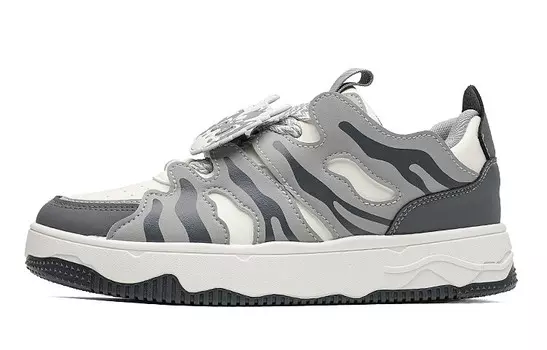 Кеды мужские, обувь для скейтбординга низкая темно-серый Warrior