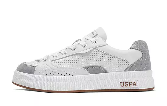 Кеды мужские, обувь для скейтбординга низкая U.S. Polo Assn., светло-серый