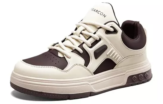 Кеды мужские, обувь для скейтбординга низкая Yearcon, бежевый/коричневый