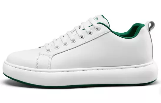 Кеды мужские, обувь для скейтбординга низкая Yearcon, белый/зеленый