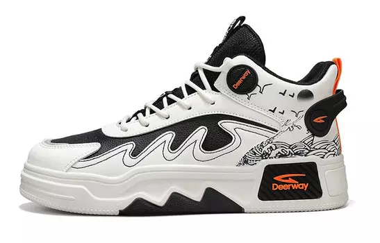 Кеды мужские, обувь для скейтбординга средняя высота Deerway, бежевый/синий