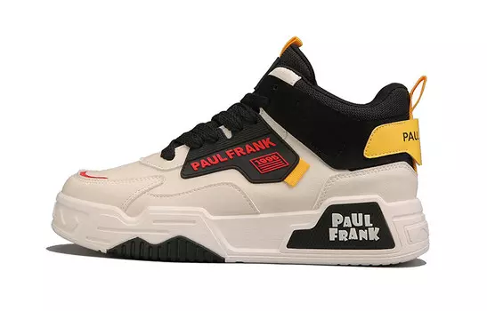 Кеды мужские, обувь для скейтбординга средняя высота Paul Frank, бежевый/хаки