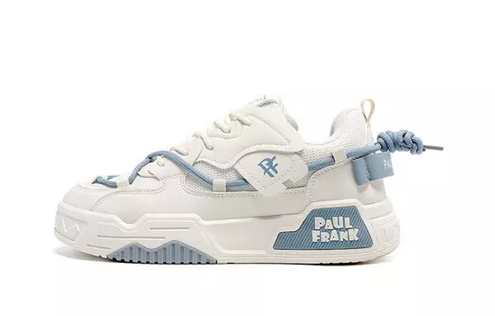 Кеды мужские, обувь для скейтбординга средняя высота Paul Frank, белый/синий