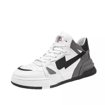 Кеды мужские, обувь для скейтбординга средняя высота Kolumb, цвет White Gray