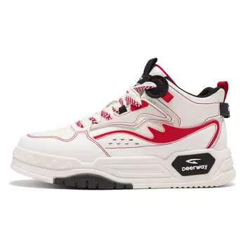 Кеды мужские, обувь для скейтбординга средняя высота Deerway, бежевый/зеленый