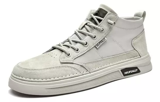 Кеды мужские, обувь для скейтбординга средняя высота Hla, серый