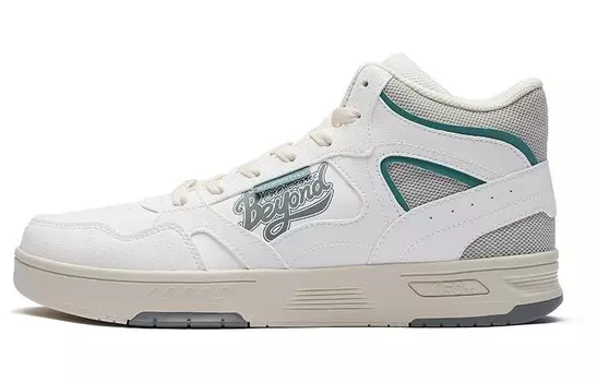 Кеды мужские, обувь для скейтбординга средняя высота белый/зеленый 361°