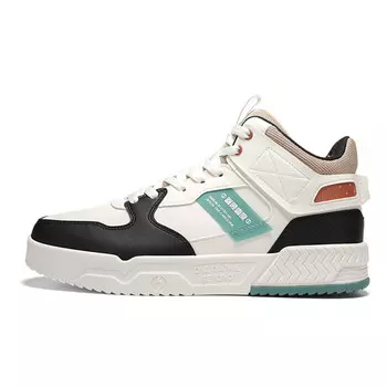 Кеды мужские, обувь для скейтбординга высокая белый/Volt/Light Lemon Twist/черный 361°