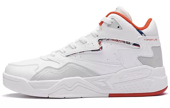 Кеды мужские, обувь для скейтбординга высокая белый/красный 361°