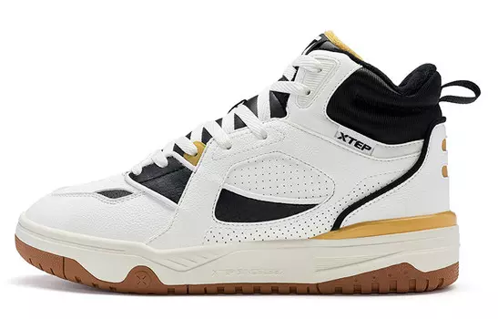 Кеды мужские, обувь для скейтбординга высокая белый/черный Xtep