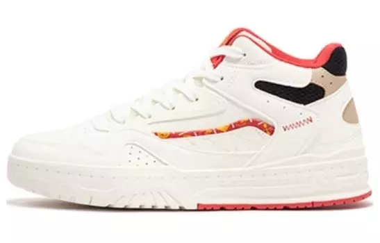 Кеды мужские, обувь для скейтбординга высокая белый/красный 361°