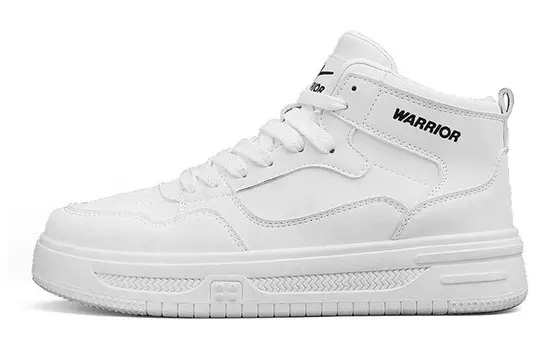 Кеды мужские, обувь для скейтбординга высокая белый Warrior