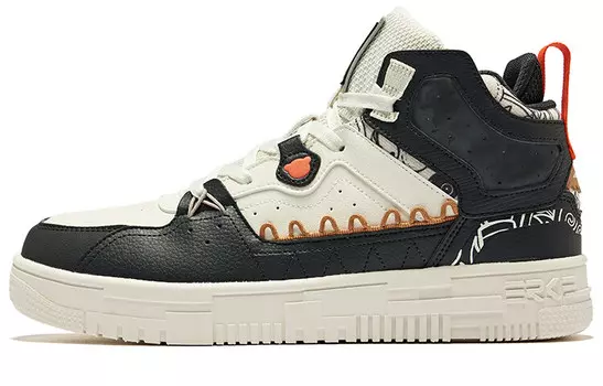 Кеды мужские, обувь для скейтбординга высокая Black Earth Oak Buds White Erke