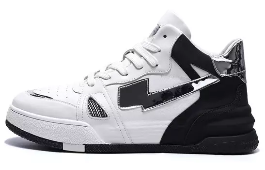 Кеды мужские, обувь для скейтбординга высокая черный/белый Trumppipe