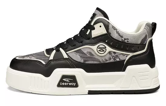 Кеды мужские, обувь для скейтбординга высокая черный Deerway