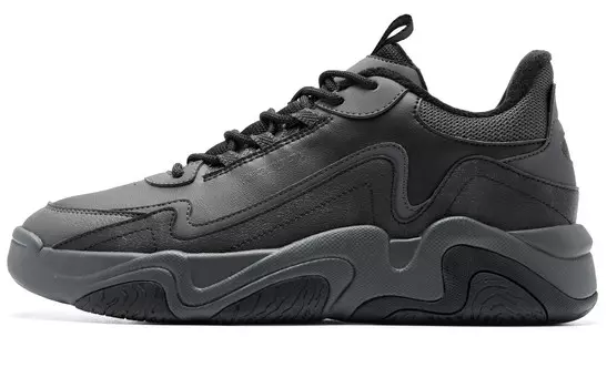 Кеды мужские, обувь для скейтбординга высокая черный/серый Qiaodan