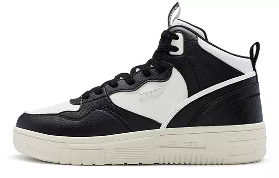 Кеды мужские, обувь для скейтбординга высокая черный/белый парус Xtep