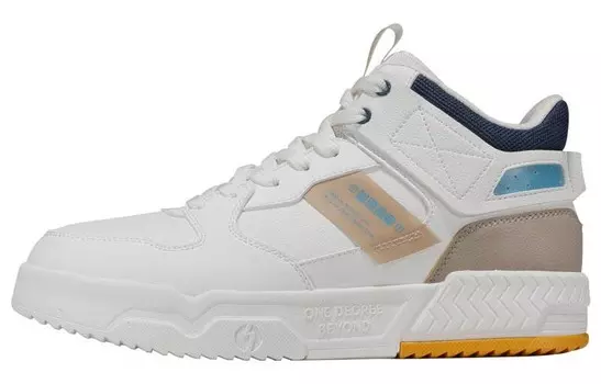 Кеды мужские, обувь для скейтбординга высокая Feather белый/промышленный синий/коричневый 361°